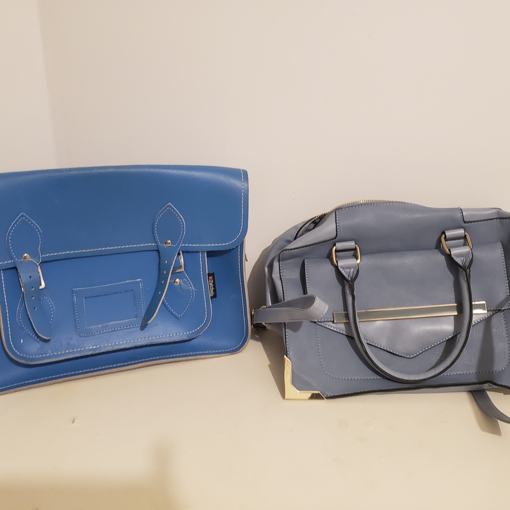 UK Brand Zatchels Messenger Bag, Aldo Satchels - Both Blue Color